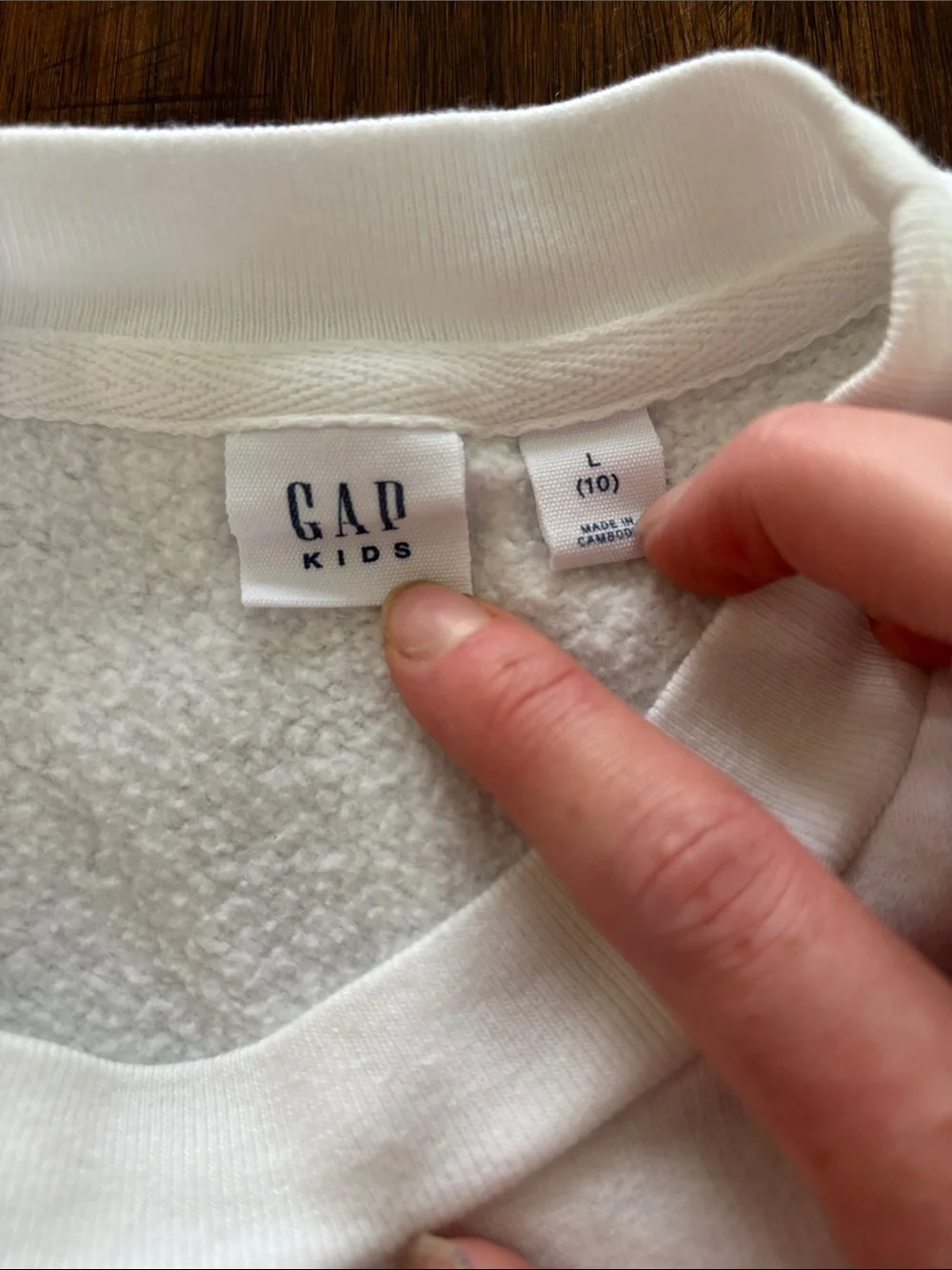 GAP White Sweatshirt with Pink & Blue Logo Floral Detail